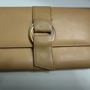 Vintage- Cartier Tan Leather Trinity Long Wallet with Dust Bag